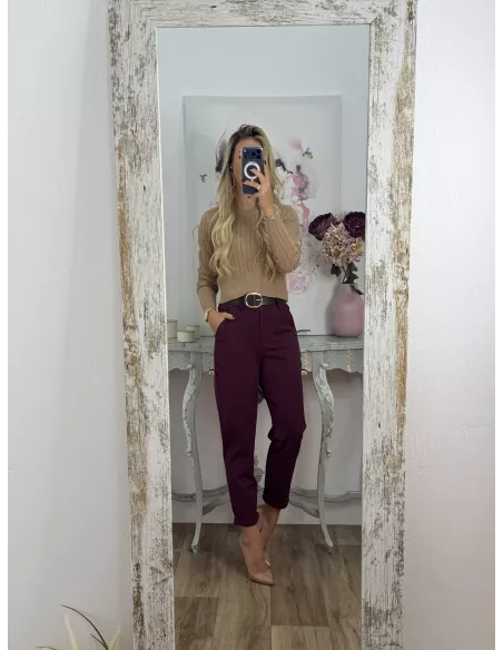 Pantalón Colett burdeos