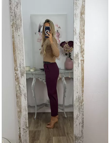Pantalón Colett burdeos