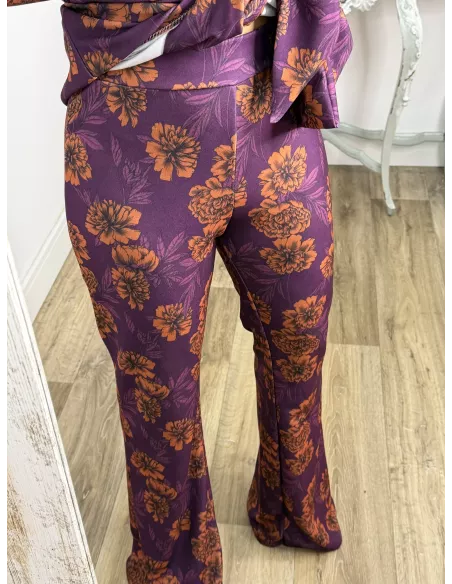 Conjunto Laras estampado morado