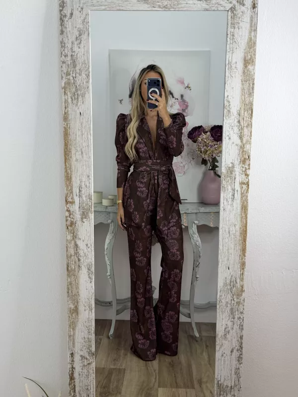 Conjunto Laras estampado marrón