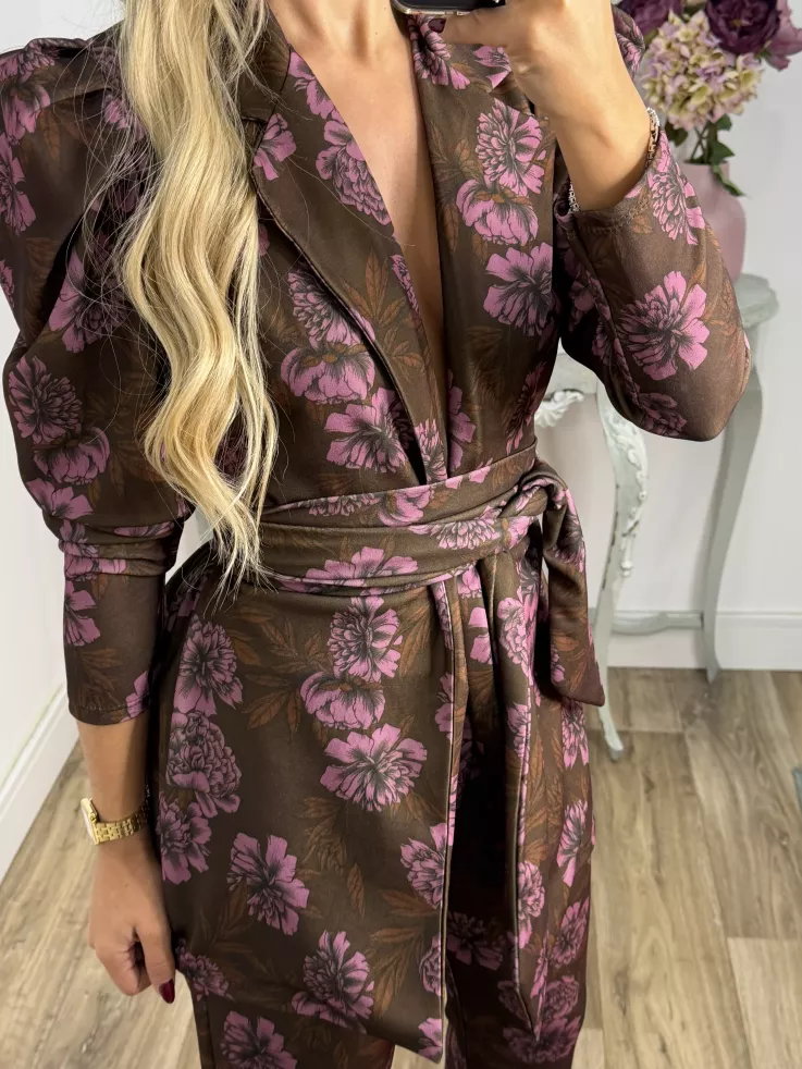 Conjunto Laras estampado marrón