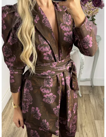 Conjunto Laras estampado marrón