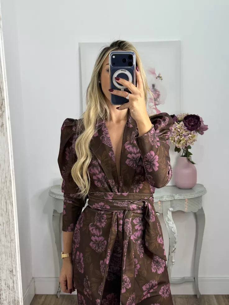 Conjunto Laras estampado marrón