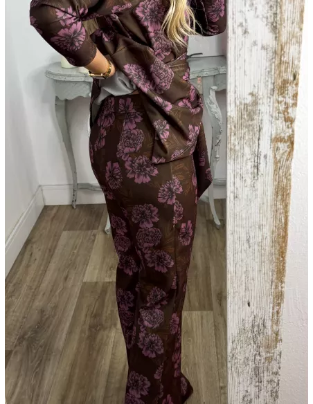 Conjunto Laras estampado marrón