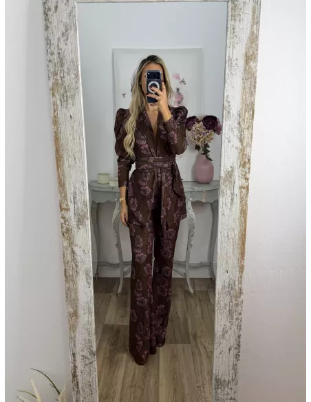 Conjunto Laras estampado marrón