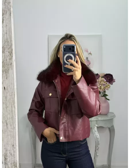 Chaqueta Caleta burdeos