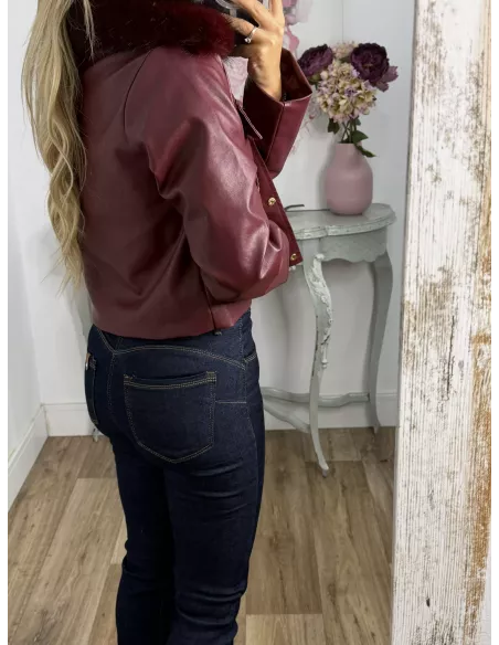 Chaqueta Caleta burdeos