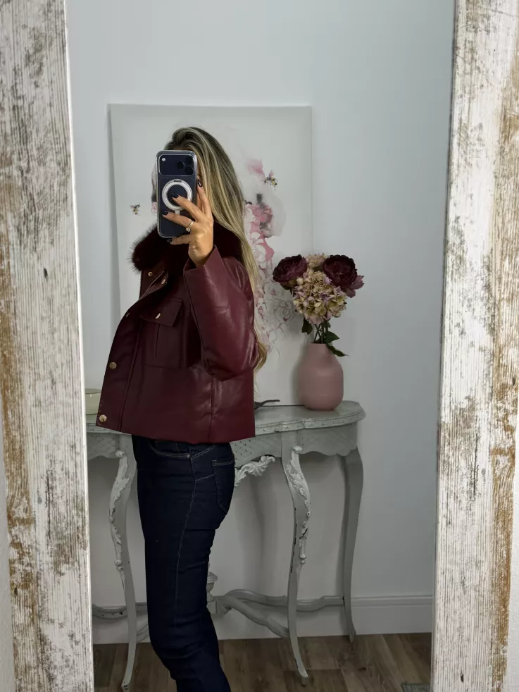 Chaqueta Caleta burdeos