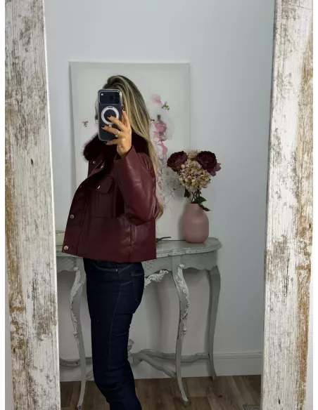 Chaqueta Caleta burdeos