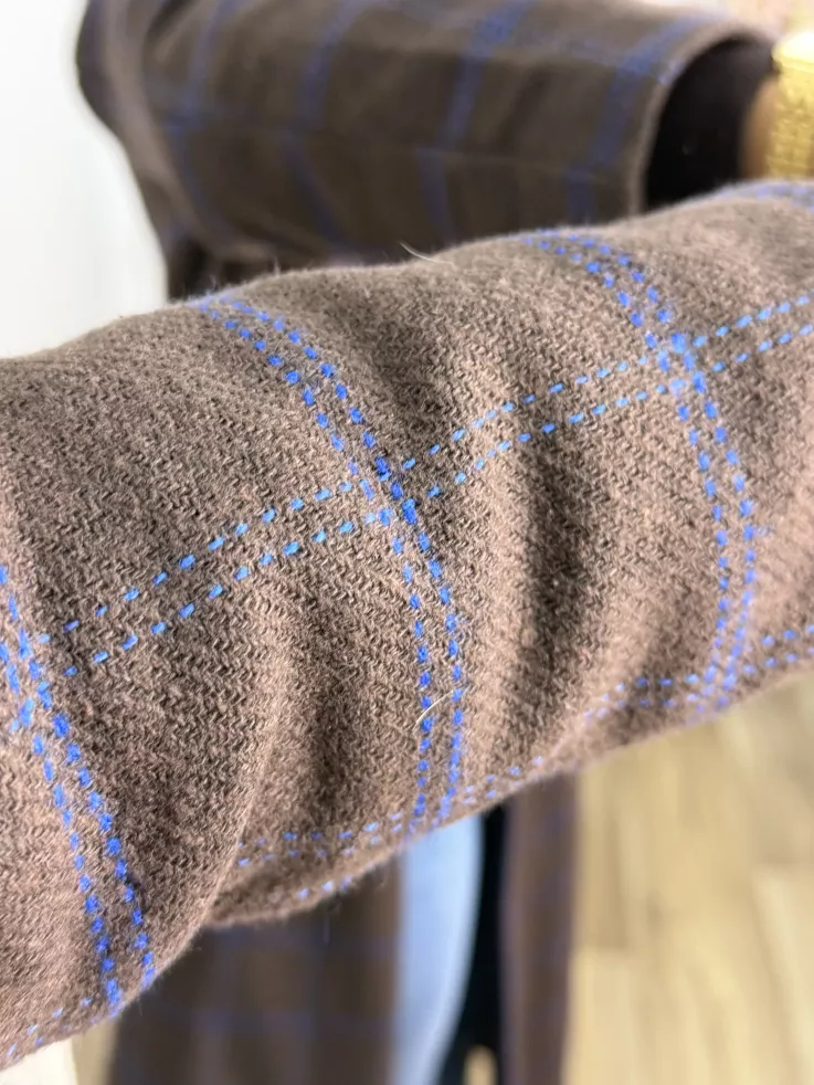 Abrigo Raisa cuadros marrón