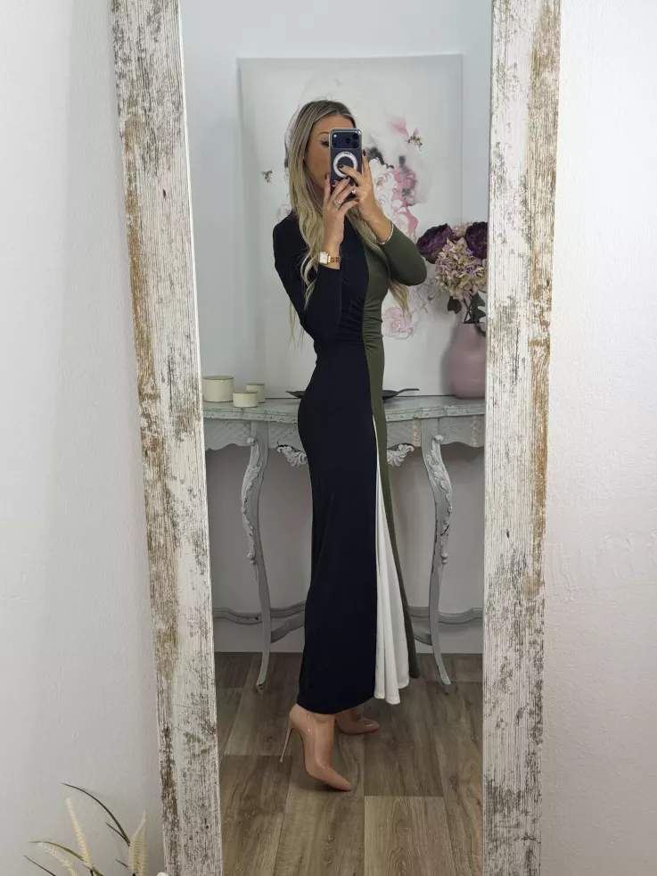 Vestido Hernandez verde y negro