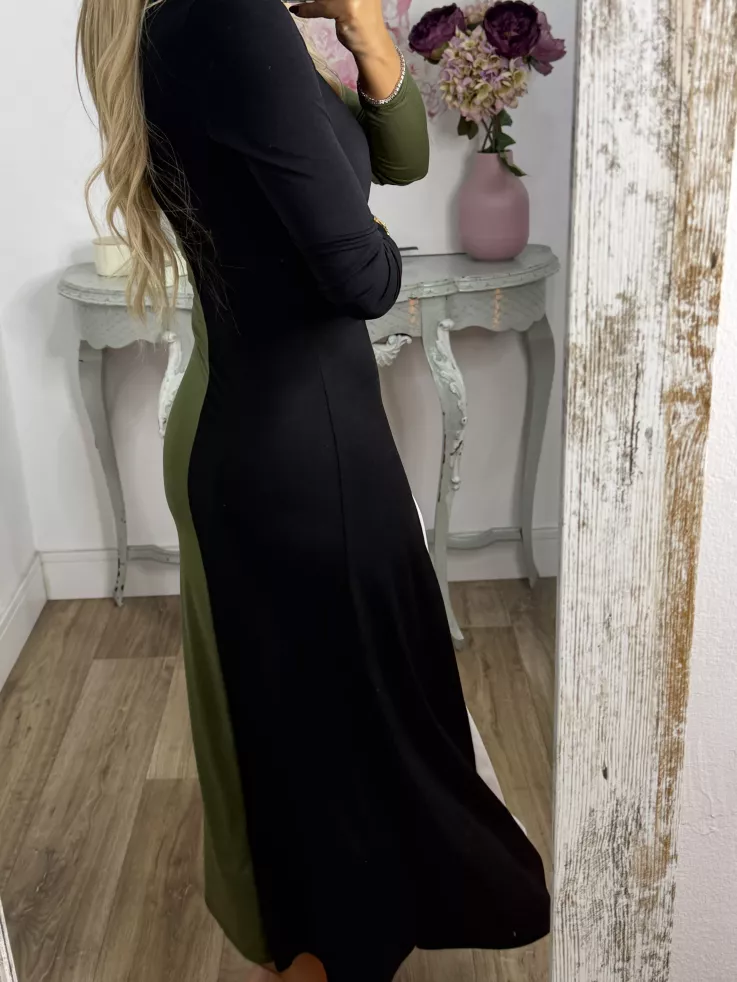 Vestido Hernandez verde y negro