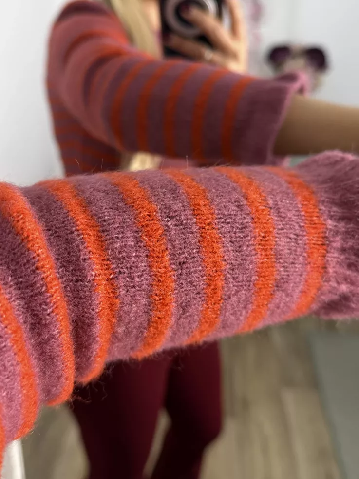 Jersey Fina rosa y naranja