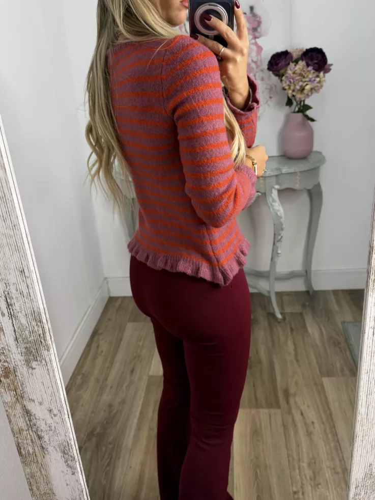 Jersey Fina rosa y naranja