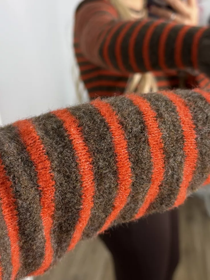 Jersey Fina marrón y naranja