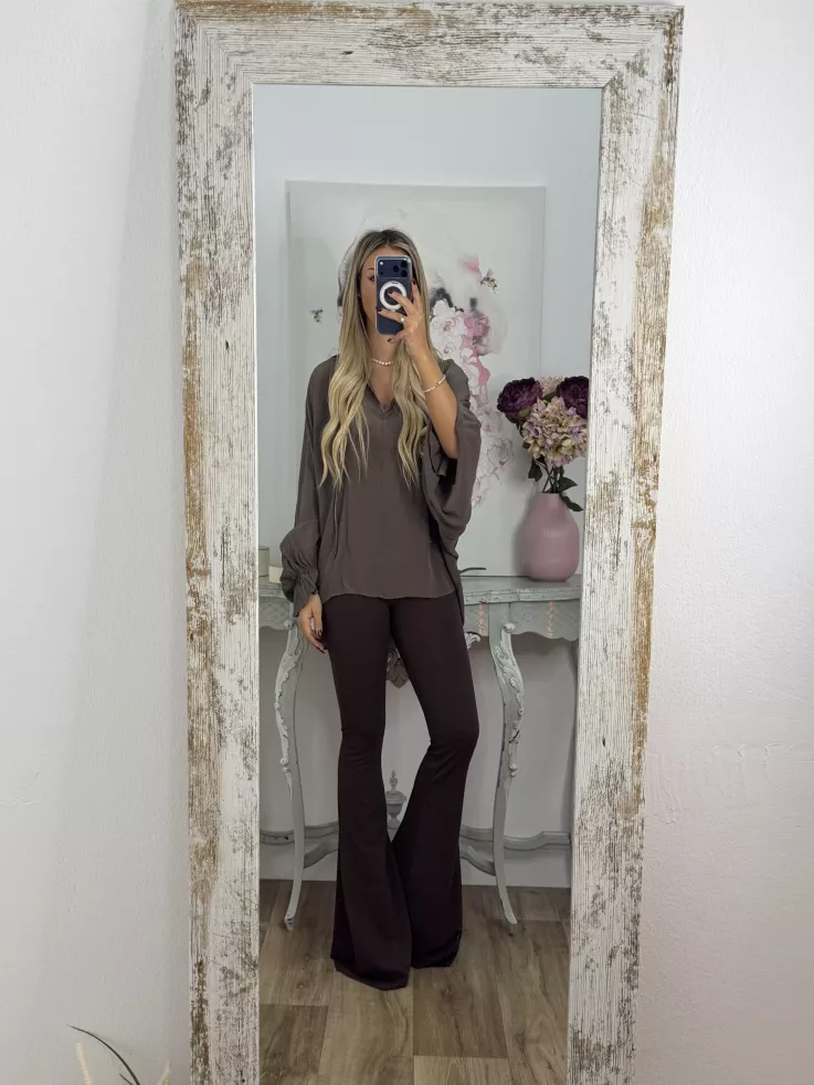 Camisa Boho chocolate