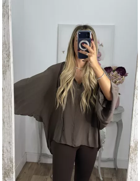 Camisa Boho chocolate