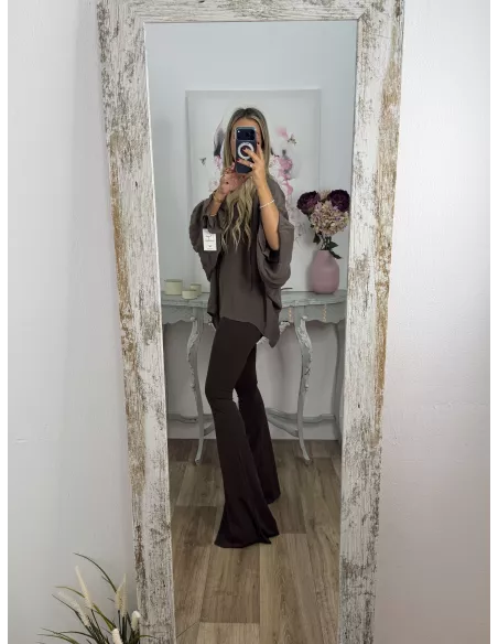 Camisa Boho chocolate