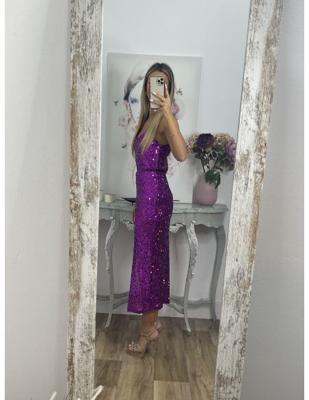 Falda lentejuelas buganvilla