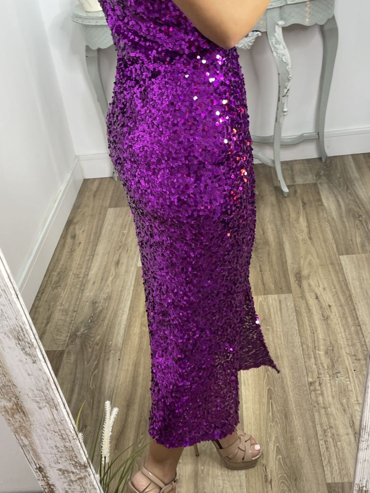 Falda lentejuelas buganvilla