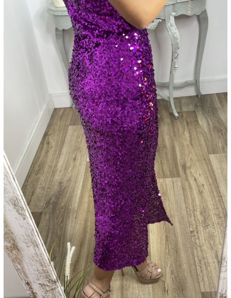 Falda lentejuelas buganvilla