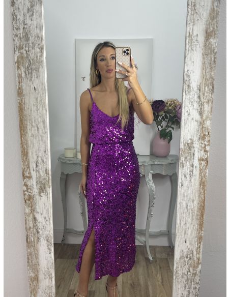 Falda lentejuelas buganvilla