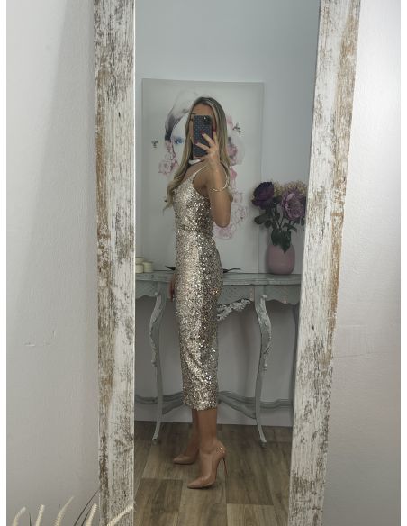 Falda lentejuelas dorada