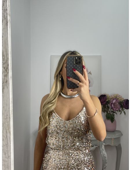 Falda lentejuelas dorada