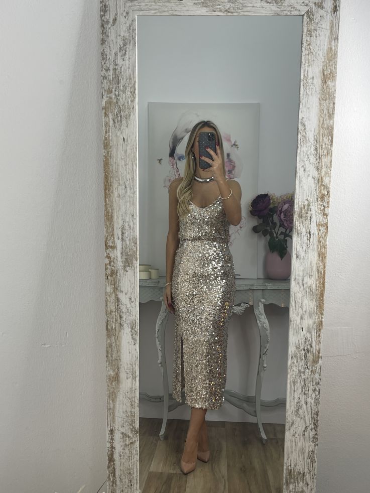 Falda lentejuelas dorada