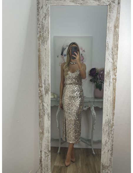 Falda lentejuelas dorada