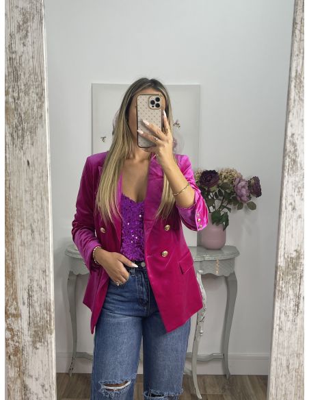 Top lentejuelas buganvilla