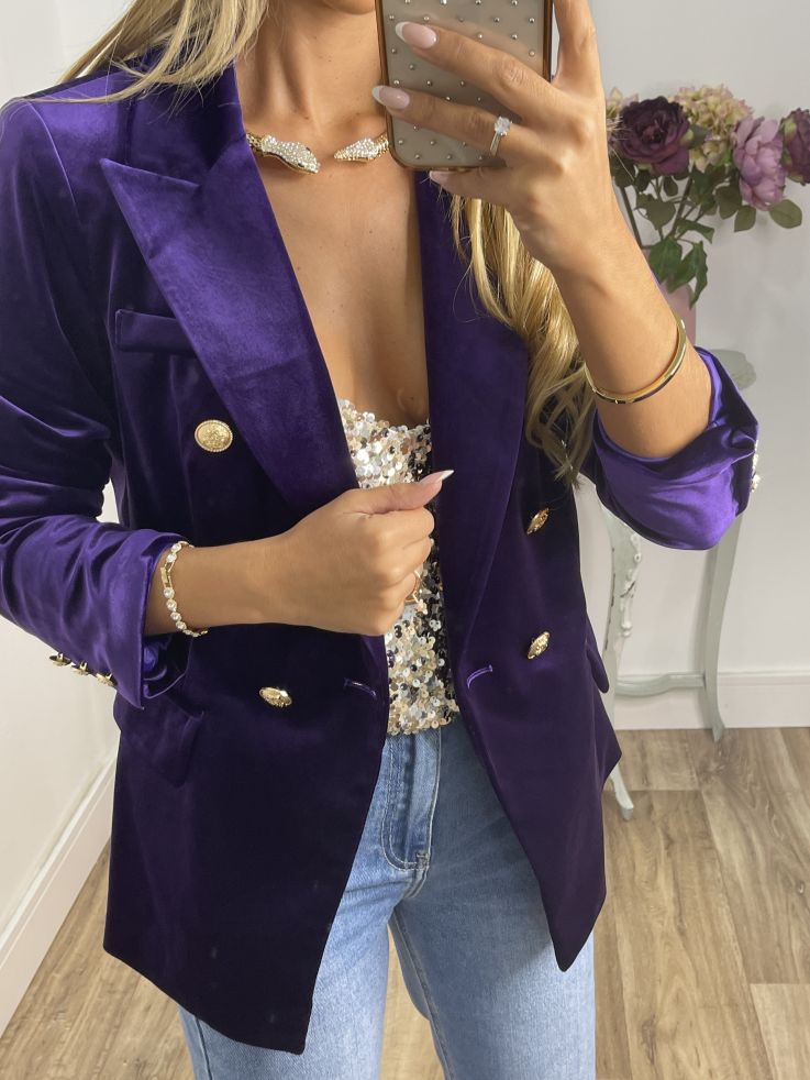 Chaqueta terciopelo morada