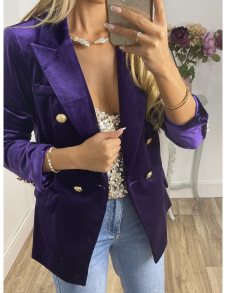 Chaqueta terciopelo morada