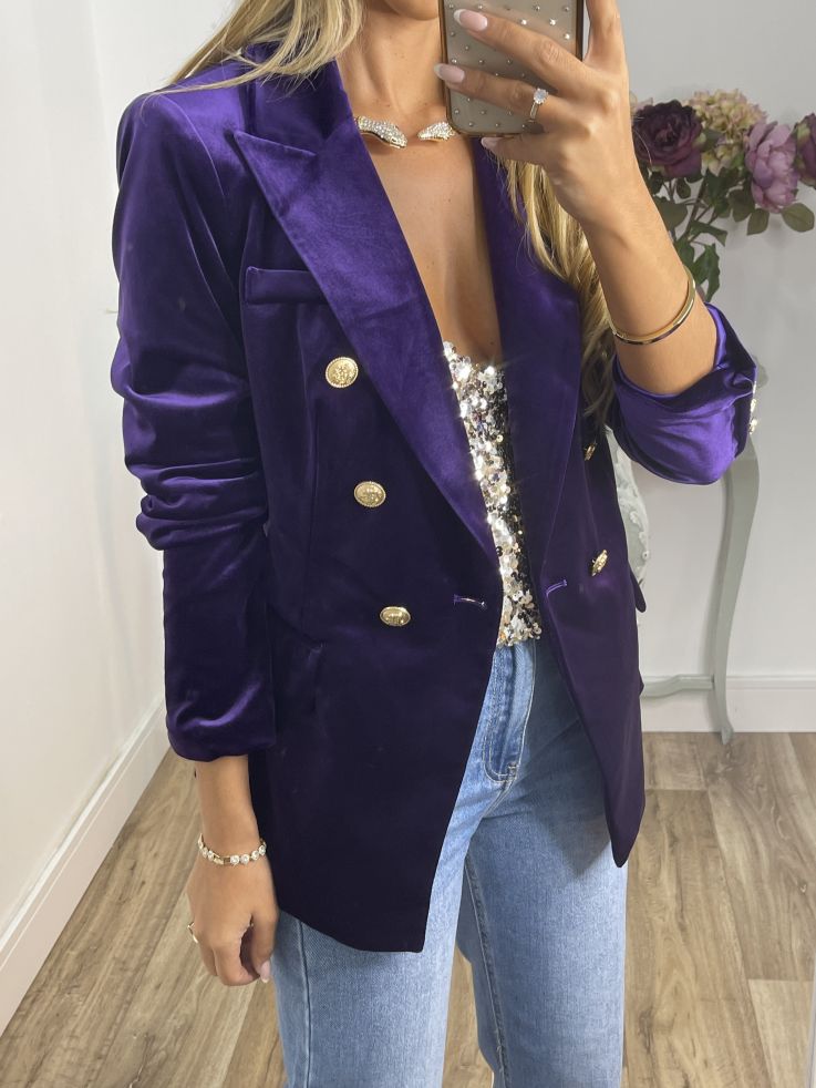 Chaqueta terciopelo morada