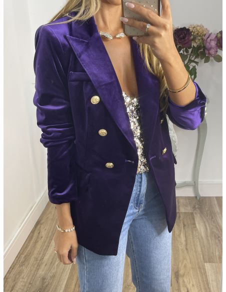 Chaqueta terciopelo morada