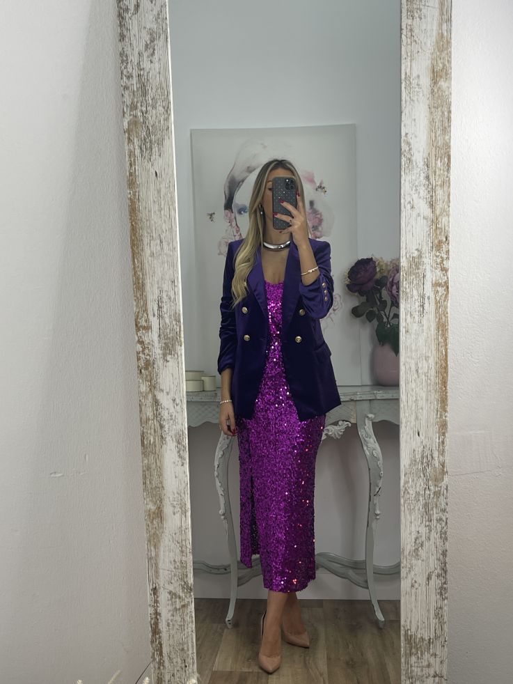 Chaqueta terciopelo morada