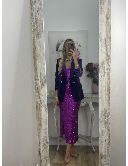 Chaqueta terciopelo morada