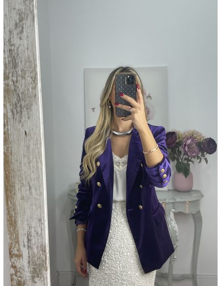 Chaqueta terciopelo morada