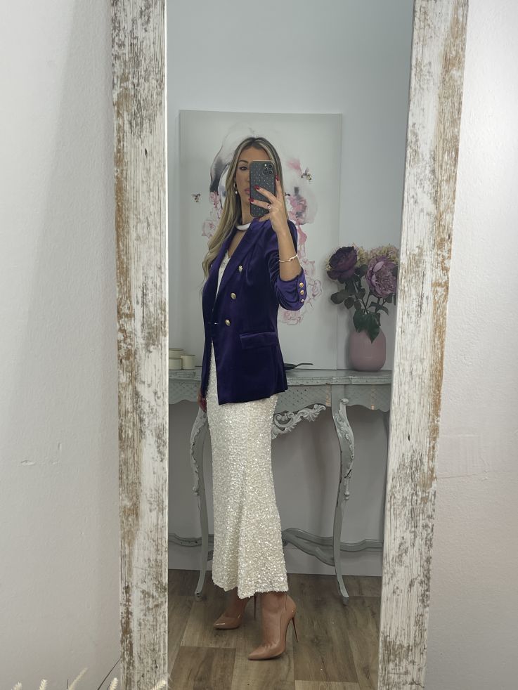 Chaqueta terciopelo morada