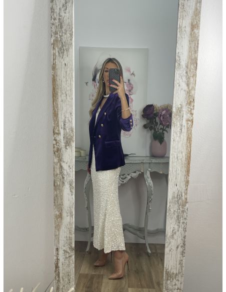 Chaqueta terciopelo morada