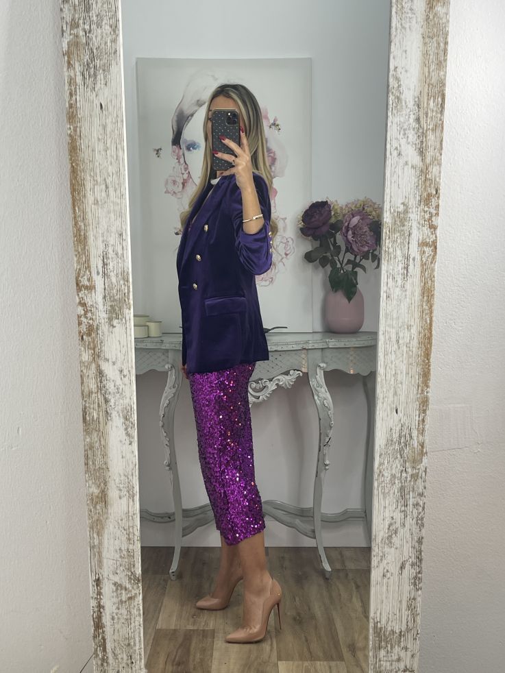 Chaqueta terciopelo morada