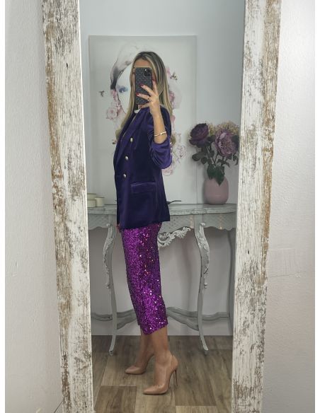 Chaqueta terciopelo morada