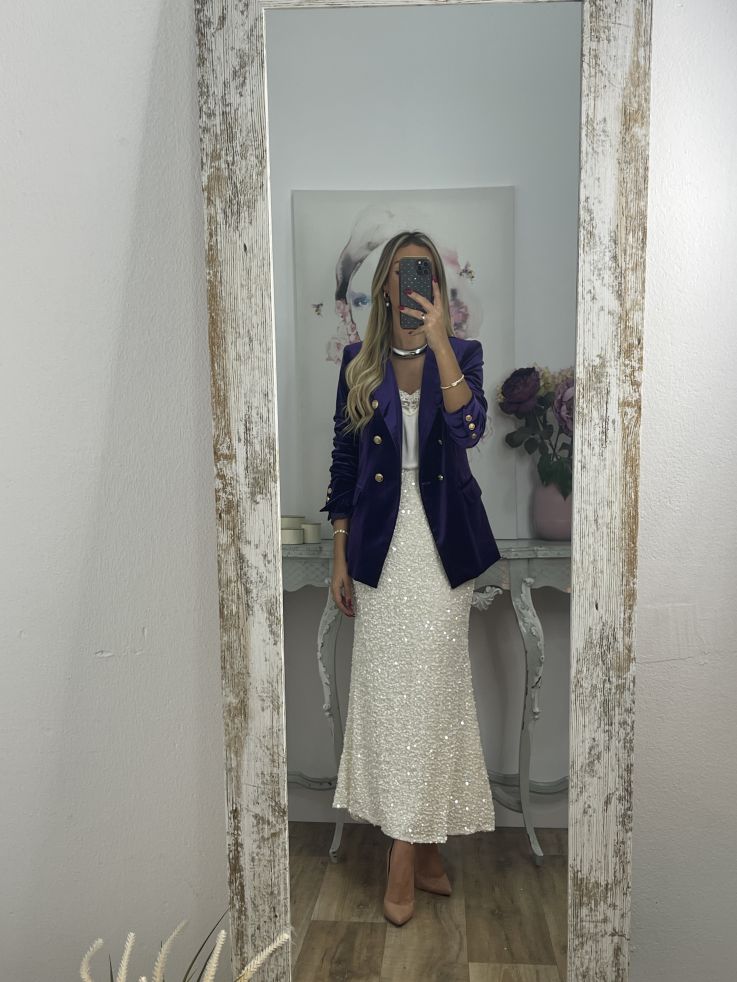 Chaqueta terciopelo morada