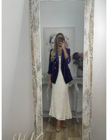 Chaqueta terciopelo morada