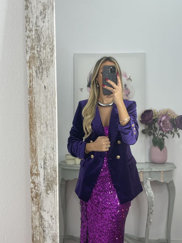 Chaqueta terciopelo morada