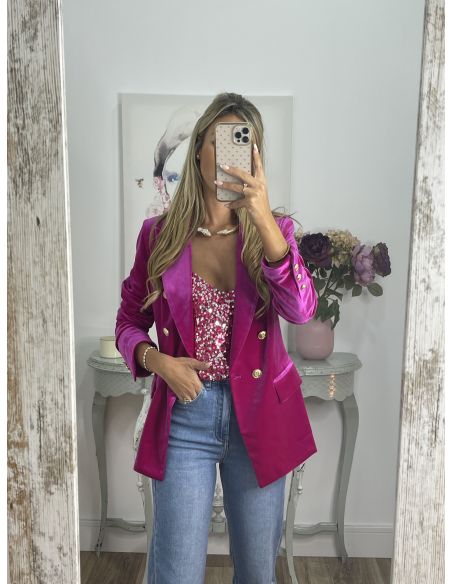 Chaqueta terciopelo rosa