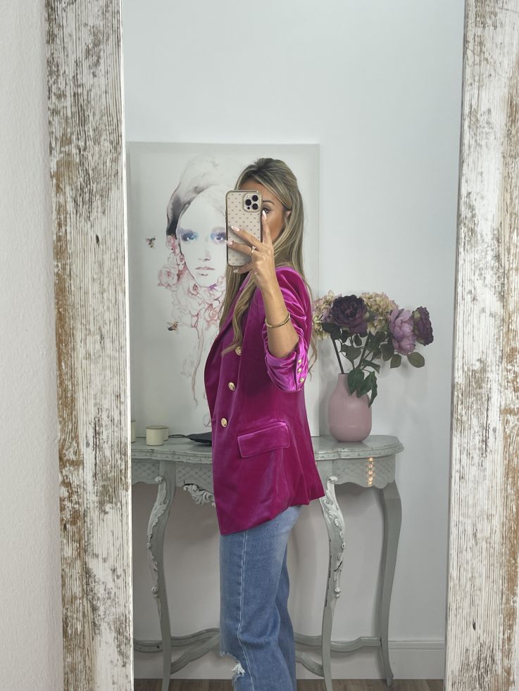 Chaqueta terciopelo rosa