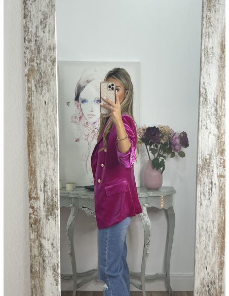 Chaqueta terciopelo rosa