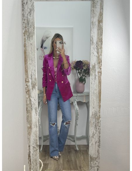 Chaqueta terciopelo rosa