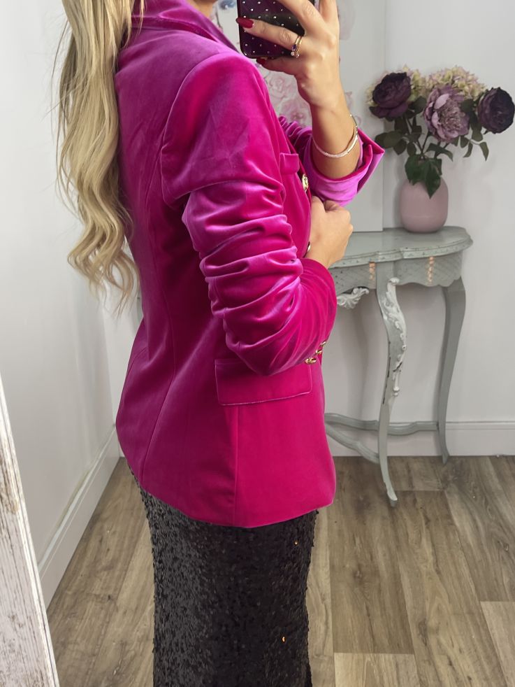 Chaqueta terciopelo rosa